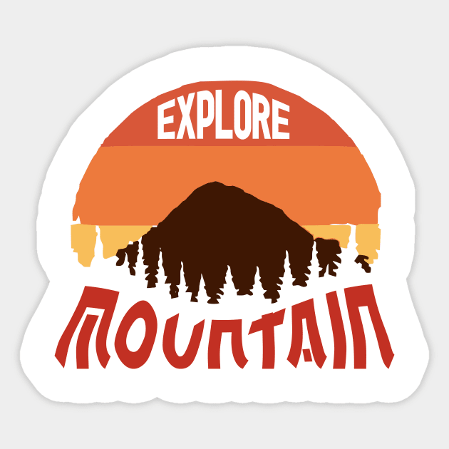 Explore Mountain Sticker by Juan726